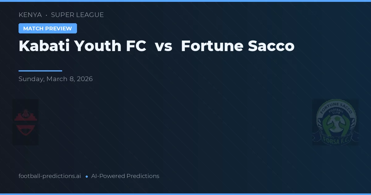 Juventud Kabati vs Fortune Sacco — pronóstico y previa del partido