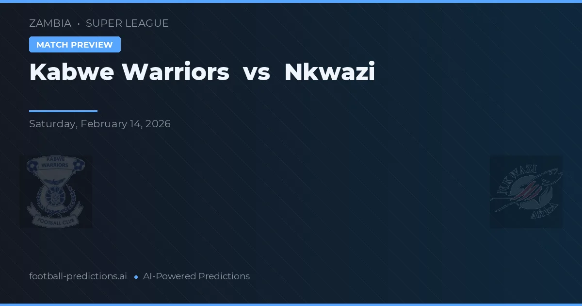 Guerreros de Kabwe vs Nkwazi — pronóstico y previa del partido
