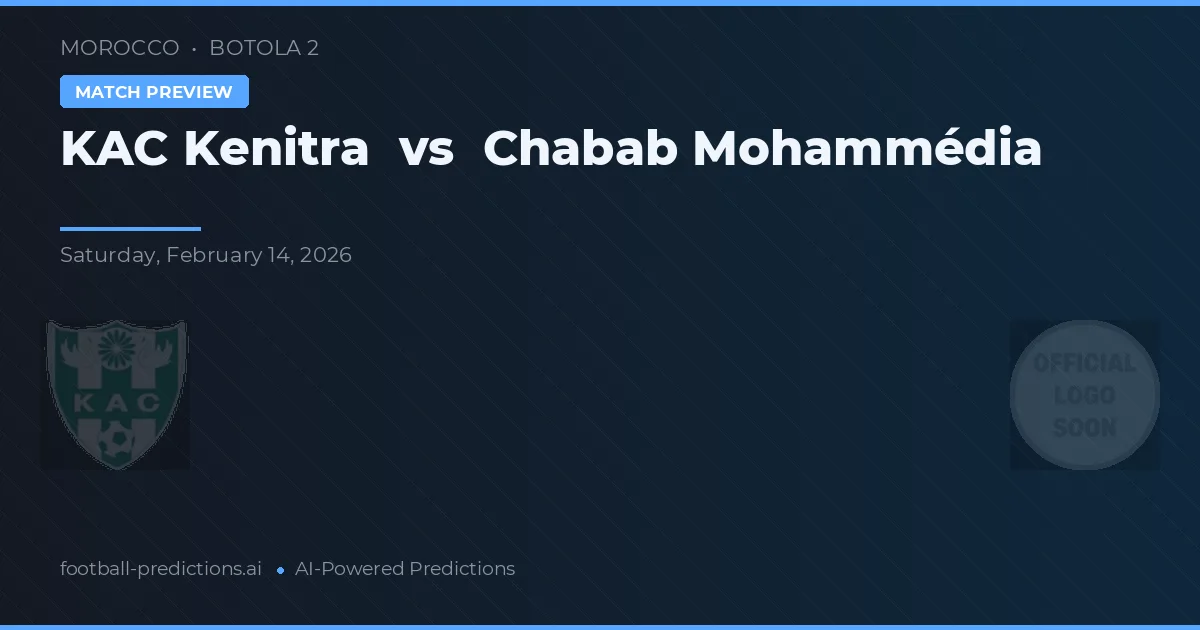 KAC Kenitra vs Chabab Mohammedia — pronóstico y previa del partido