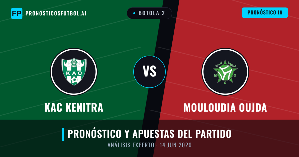 KAC Kenitra vs Mouloudia Oujda — pronóstico y previa del partido