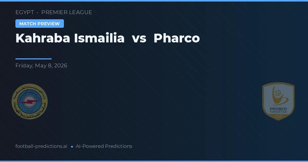Kahraba Ismailia vs Pharco — pronóstico y previa del partido