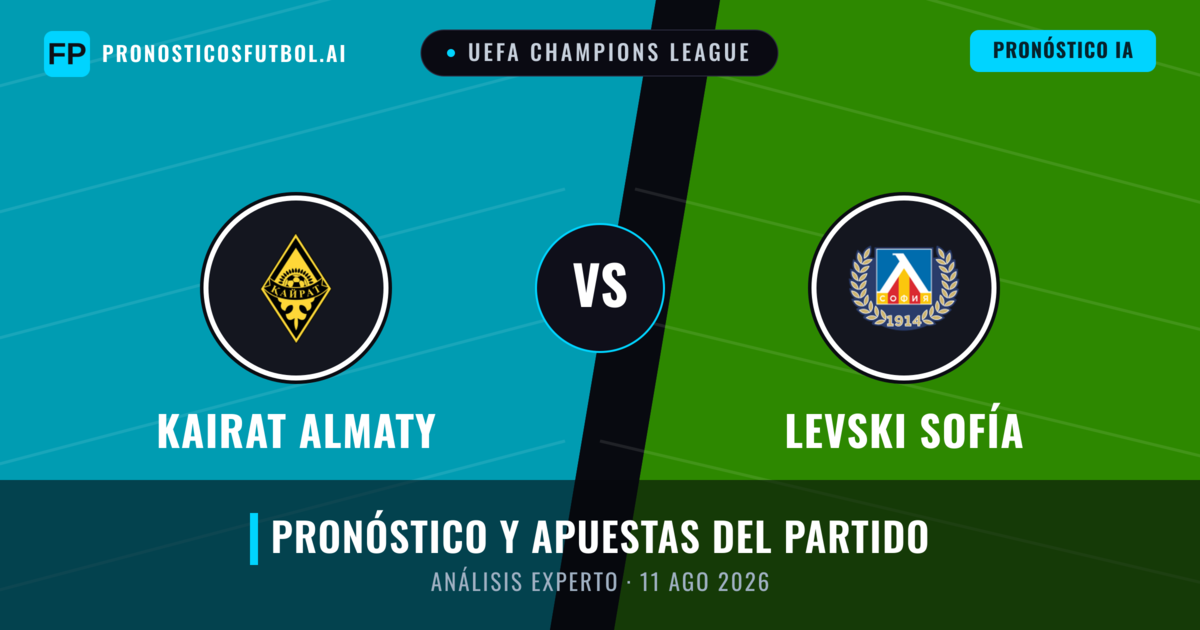 Kairat Almaty vs Levski Sofía — pronóstico y previa del partido