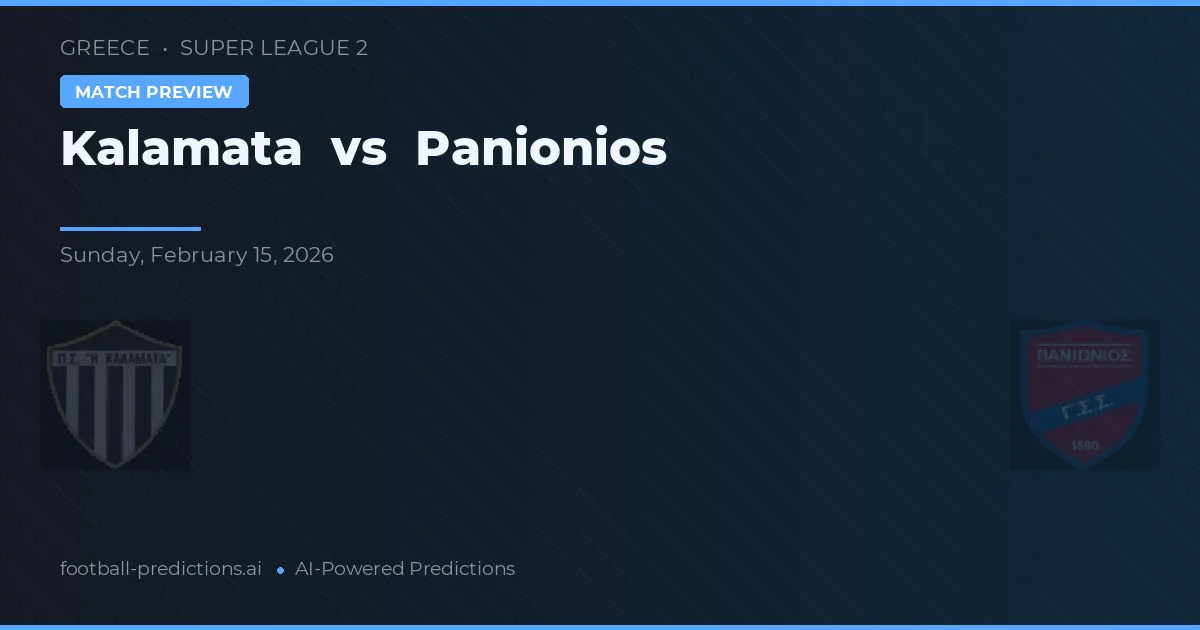 Kalamata vs Panionios — pronóstico y previa del partido