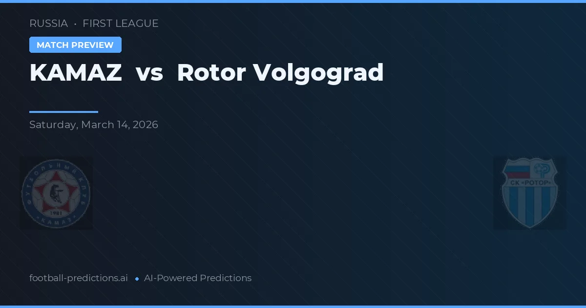 KAMAZ vs Rotor Volgograd — pronóstico y previa del partido
