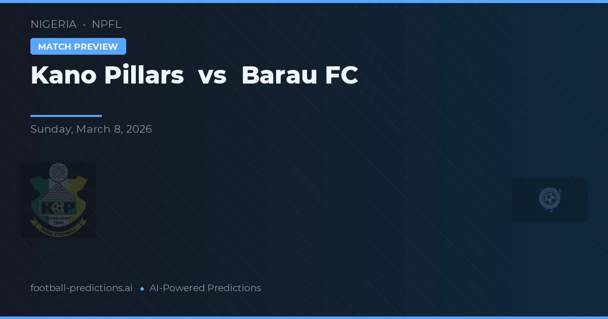 Kano Pillars vs Barau FC — pronóstico y previa del partido