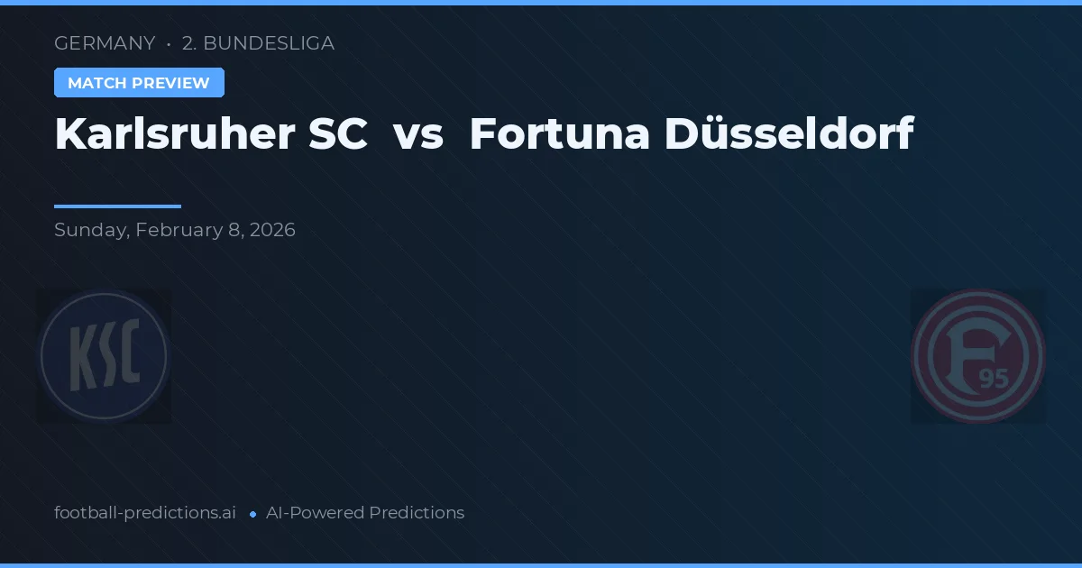 Karlsruher SC vs Fortuna Düsseldorf — pronóstico y previa del partido