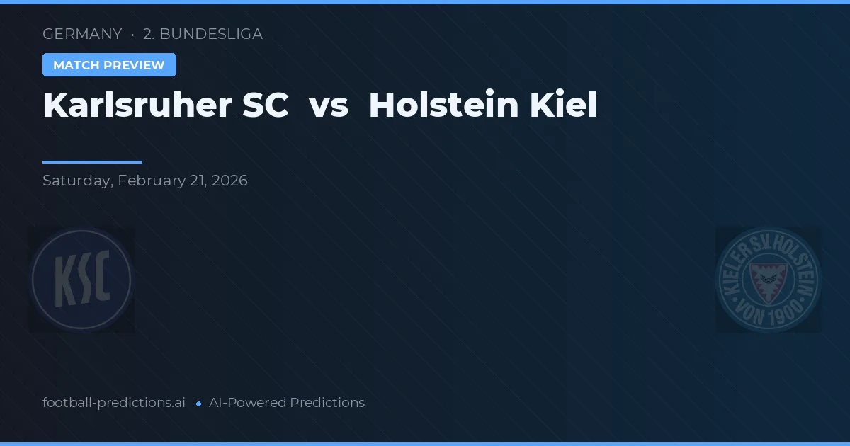 Karlsruher SC vs Holstein Kiel — pronóstico y previa del partido