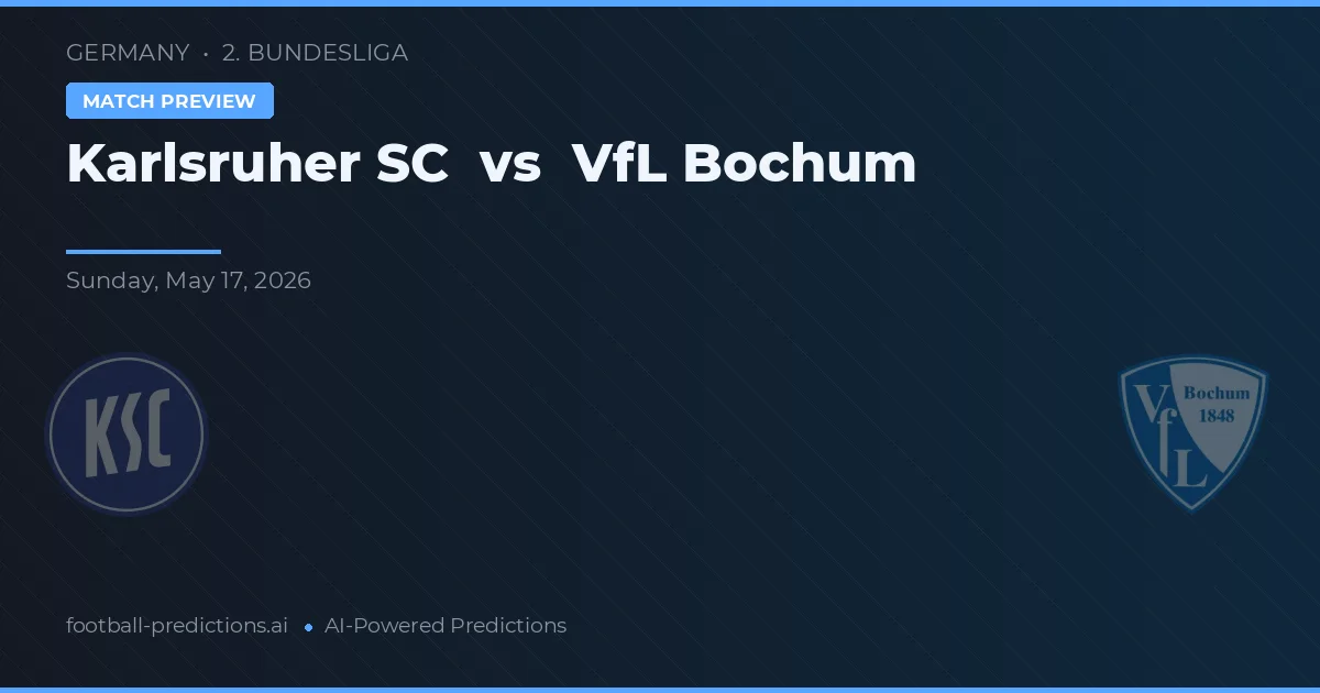 Karlsruher SC vs VfL Bochum — pronóstico y previa del partido