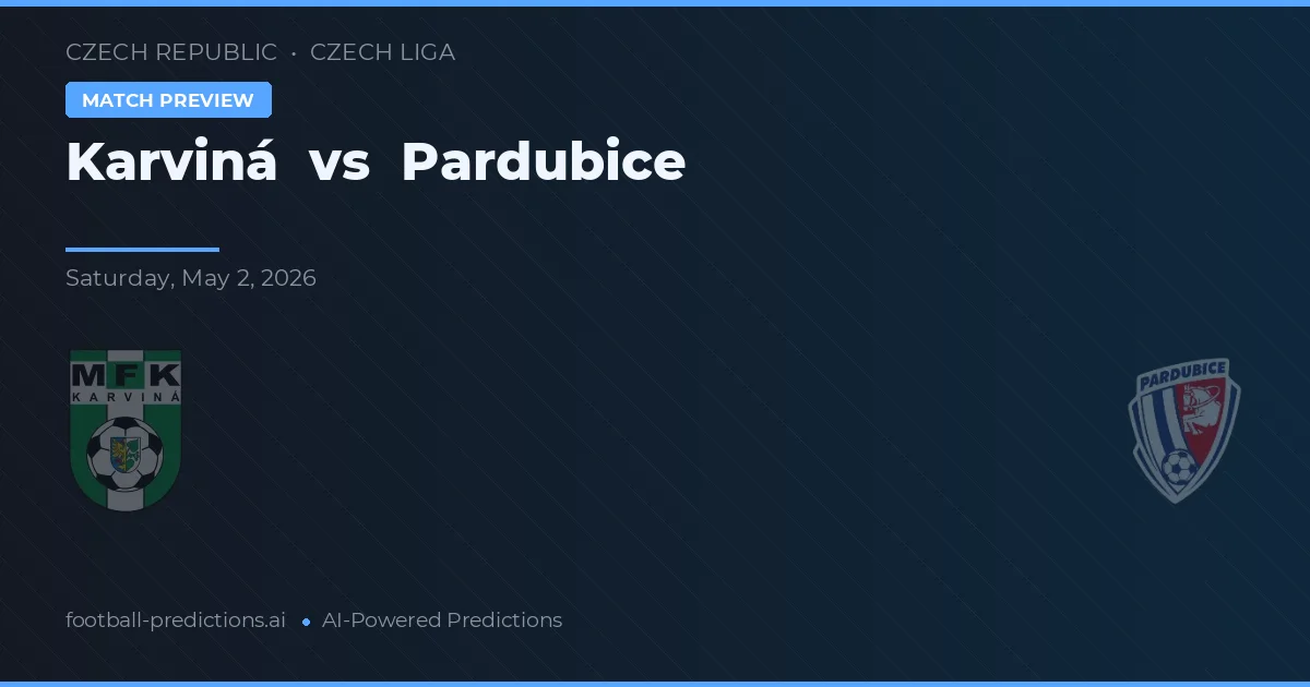 Karviná vs Pardubice — pronóstico y previa del partido