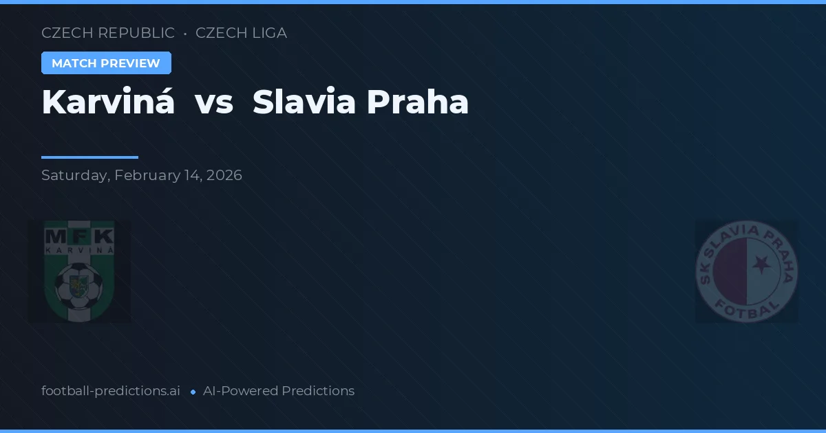 Karviná vs Slavia de Praga — pronóstico y previa del partido