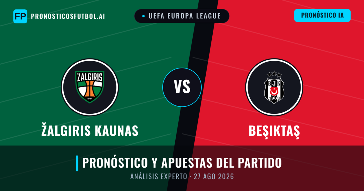 Žalgiris Kaunas vs Beşiktaş — pronóstico y previa del partido