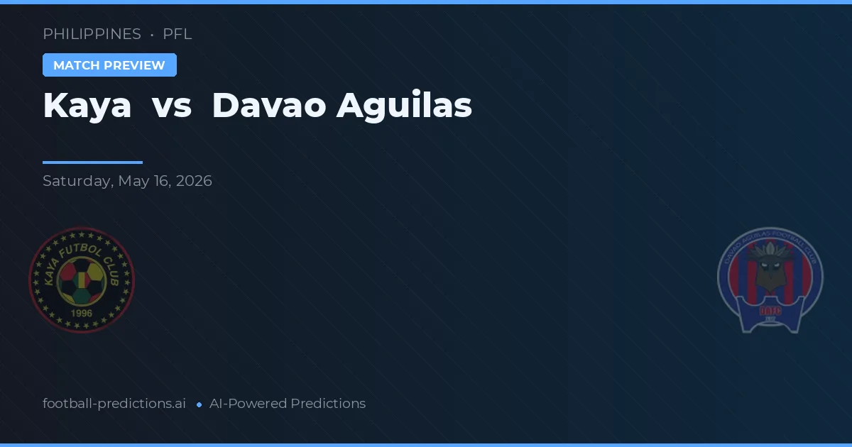Kaya vs Davao Aguilas — pronóstico y previa del partido