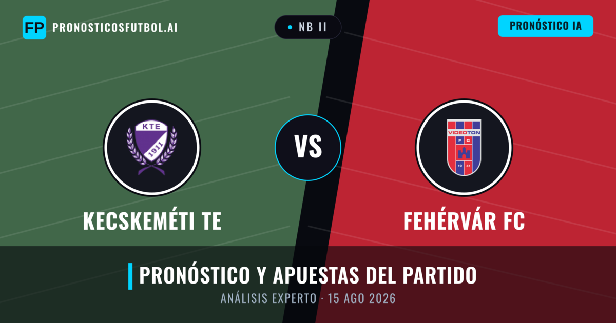Kecskeméti TE vs Fehérvár FC — pronóstico y previa del partido