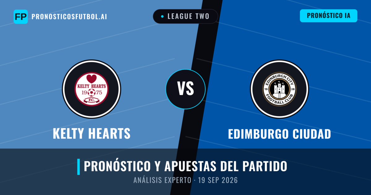 Kelty Hearts vs Edimburgo Ciudad — pronóstico y previa del partido