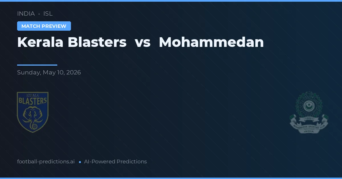 Kerala Blasters vs Mohammedan — pronóstico y previa del partido
