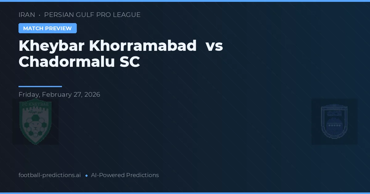 Kheybar Khorramabad vs Chadormalu SC — pronóstico y previa del partido