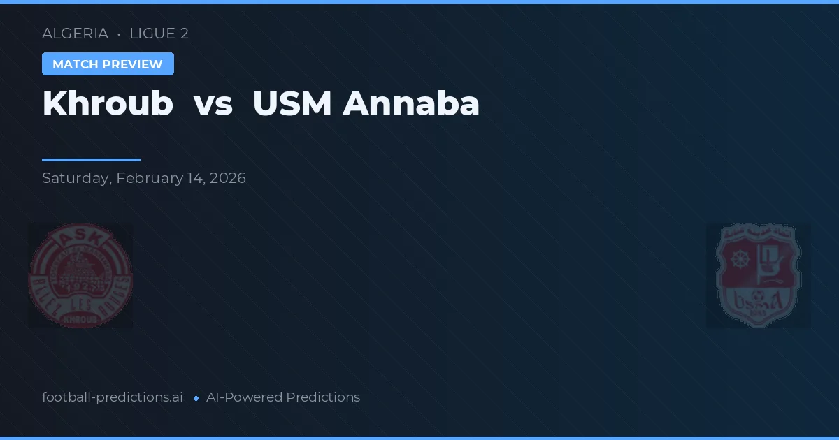 Khroub vs USM Annaba — pronóstico y previa del partido
