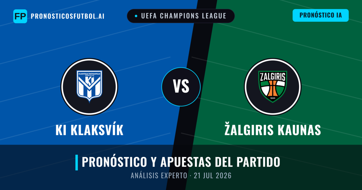 KI Klaksvík vs Žalgiris Kaunas — pronóstico y previa del partido
