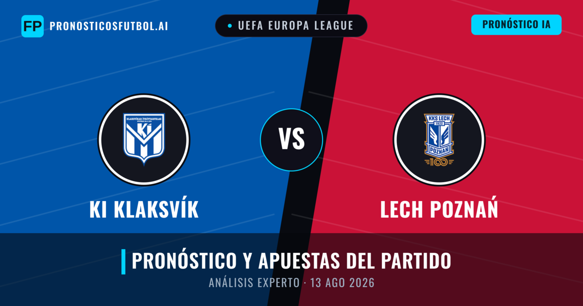 KI Klaksvík vs Lech Poznań — pronóstico y previa del partido