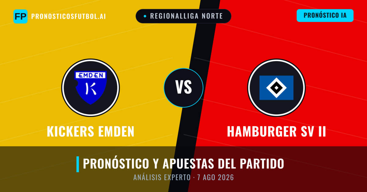 Kickers Emden vs Hamburger SV II — pronóstico y previa del partido