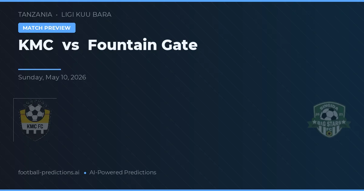 KMC vs Fountain Gate — pronóstico y previa del partido