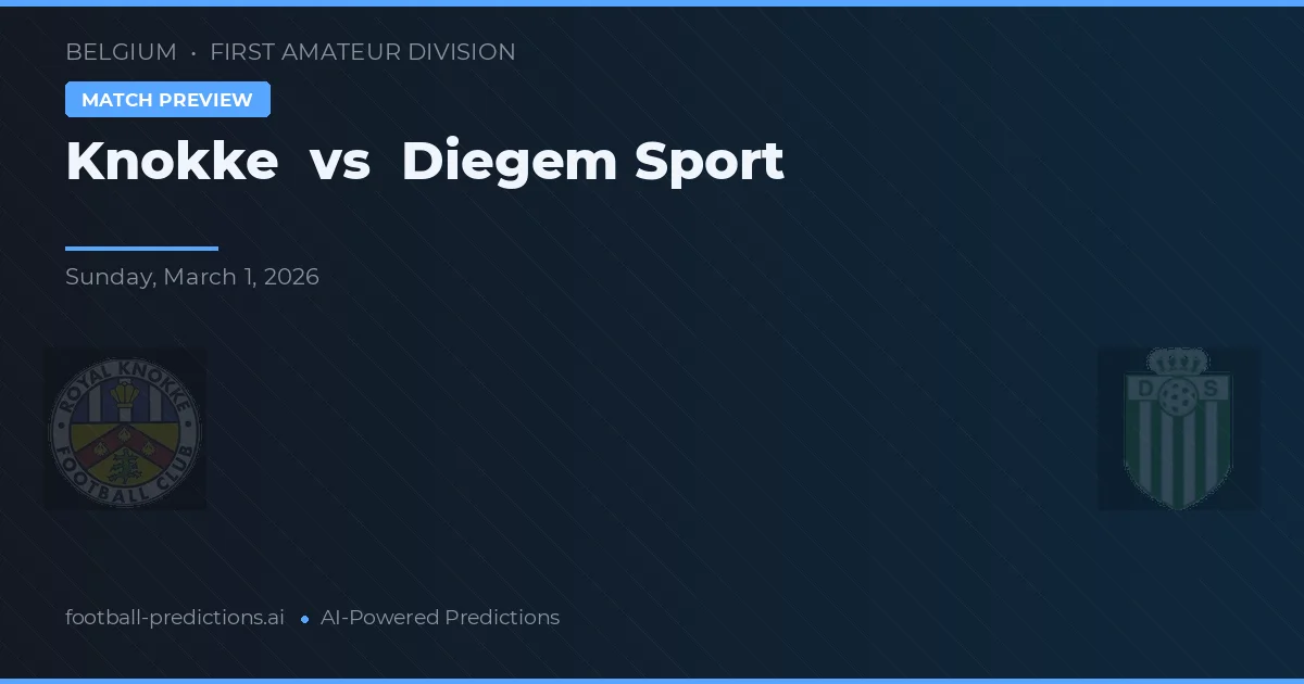 Knokke vs Diegem Sport — pronóstico y previa del partido