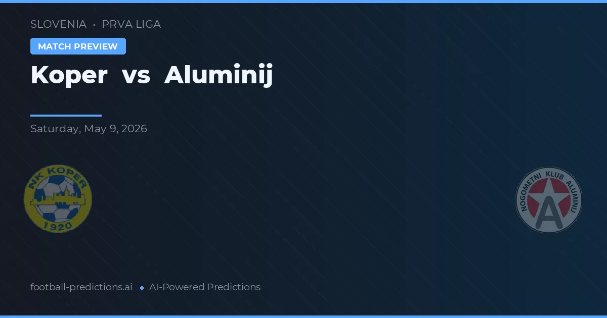 Koper vs Aluminij — pronóstico y previa del partido