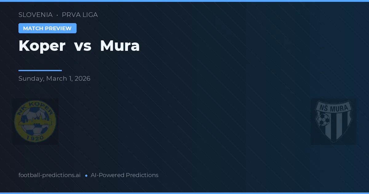 Koper vs Mura — pronóstico y previa del partido