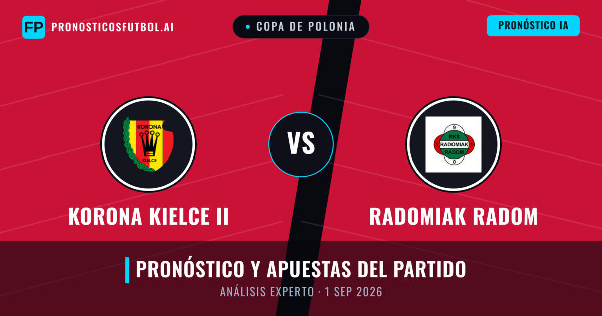 Korona Kielce II vs Radomiak Radom — pronóstico y previa del partido