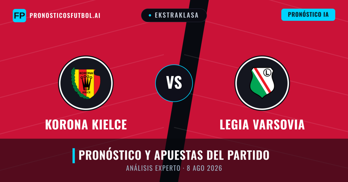 Korona Kielce vs Legia Varsovia — pronóstico y previa del partido