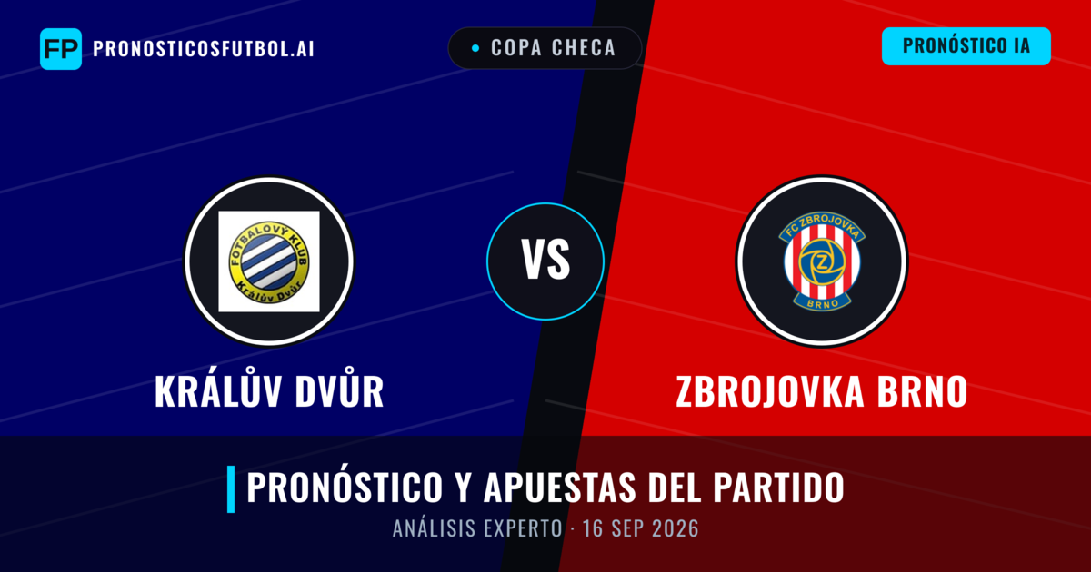 Králův Dvůr vs Zbrojovka Brno — pronóstico y previa del partido