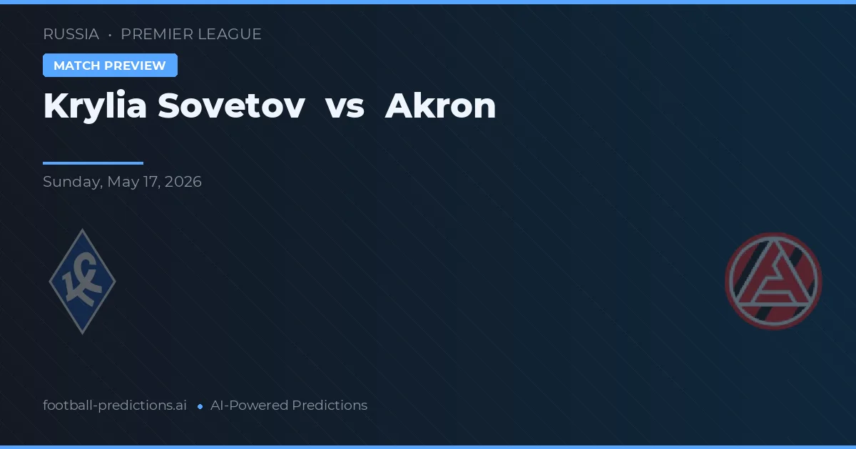 Krylia Sovetov vs Akron — pronóstico y previa del partido