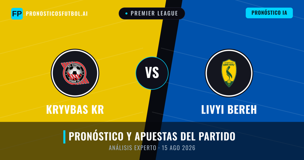 Kryvbas KR vs Livyi Bereh — pronóstico y previa del partido