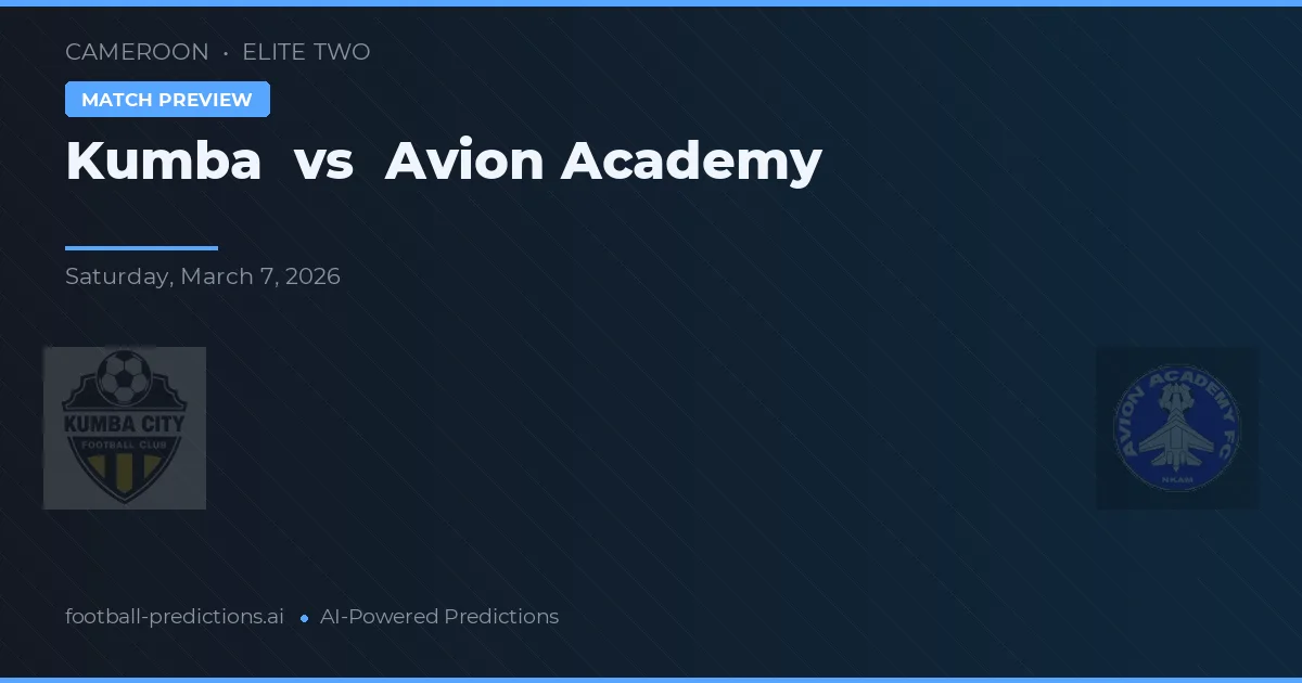 Kumba vs Académie d'Avion — pronóstico y previa del partido