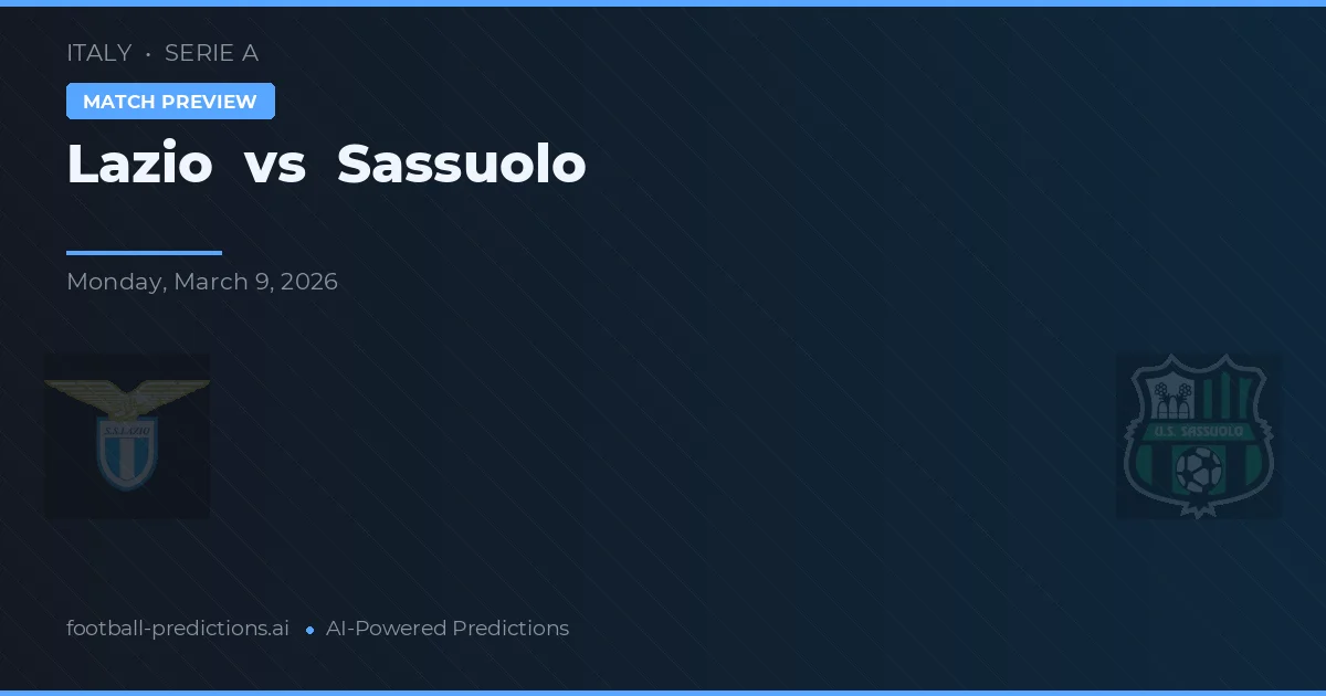 Lazio vs Sassuolo — pronóstico y previa del partido