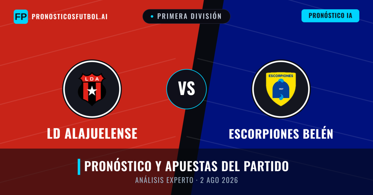 LD Alajuelense vs Escorpiones Belén — pronóstico y previa del partido