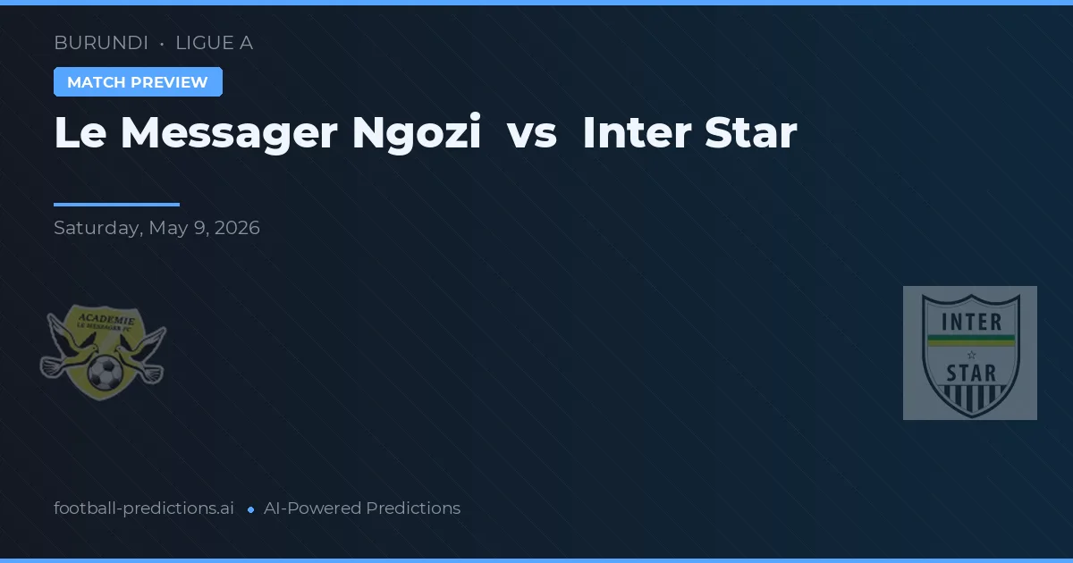 Le Messager Ngozi vs Inter Star — pronóstico y previa del partido