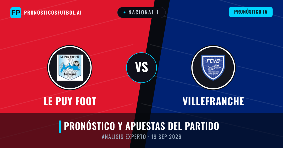 Le Puy Foot vs Villefranche — pronóstico y previa del partido