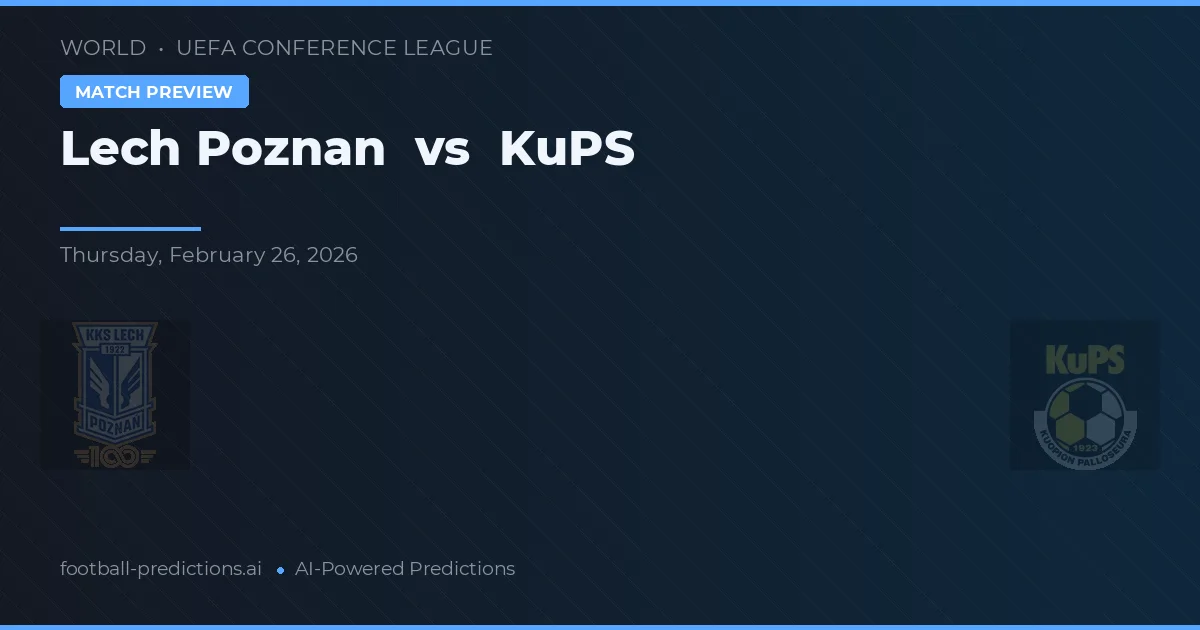 Lech Poznań vs KuPS — pronóstico y previa del partido