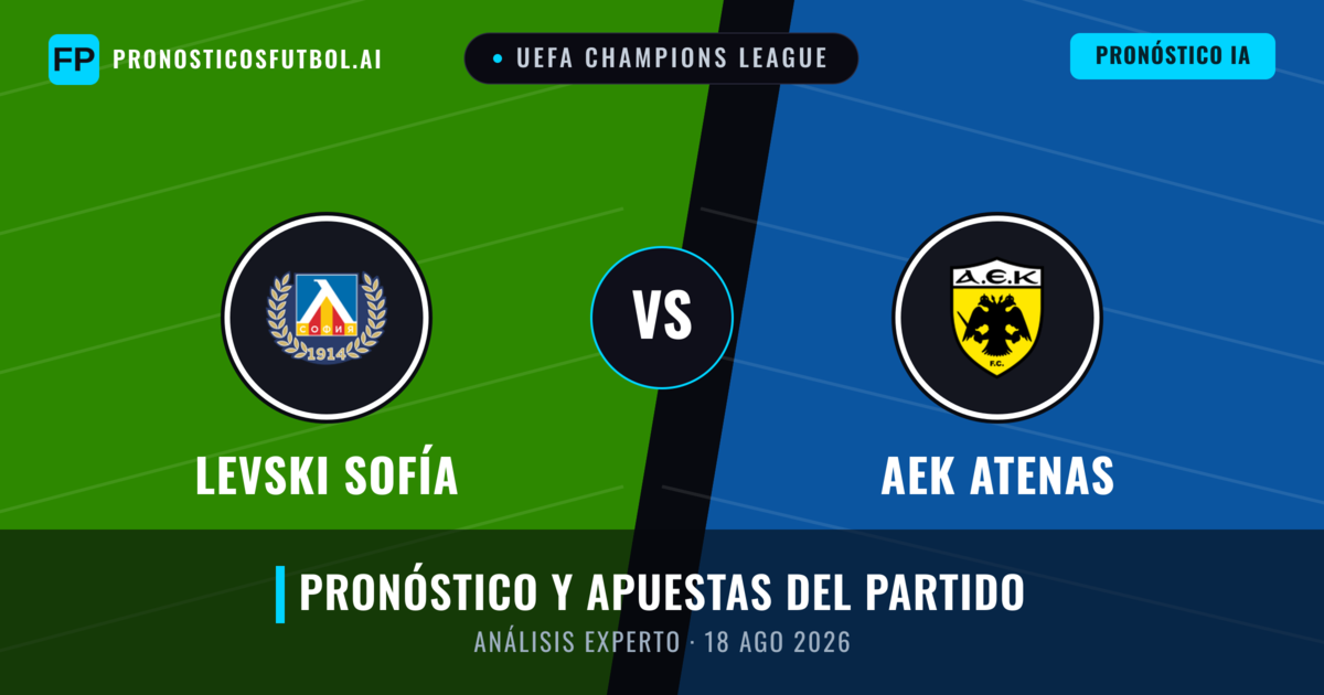 Levski Sofía vs AEK Atenas — pronóstico y previa del partido