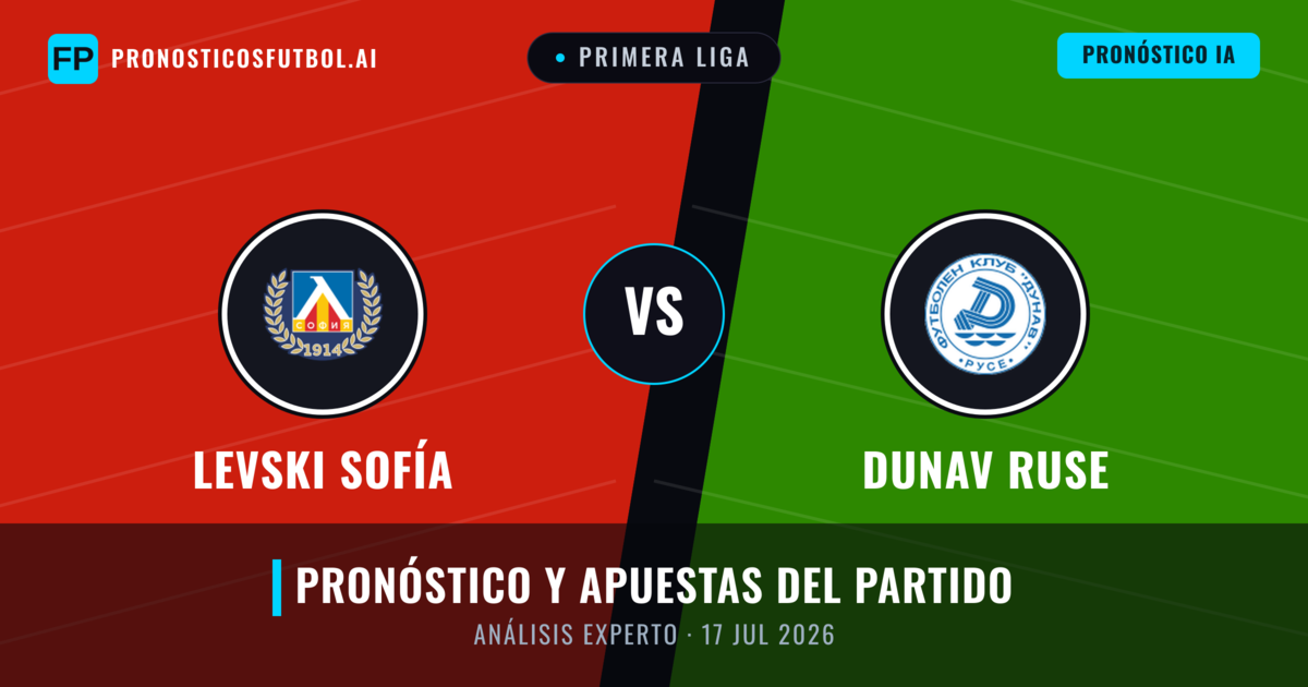 Levski Sofía vs Dunav Ruse — pronóstico y previa del partido