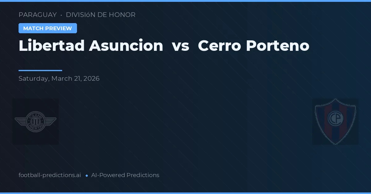 Libertad Asunción vs Cerro Porteño — pronóstico y previa del partido