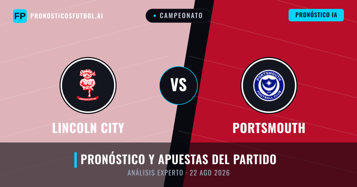 Lincoln City vs Portsmouth — pronóstico y previa del partido