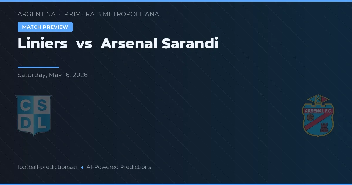 Liniers vs Arsenal de Sarandí — pronóstico y previa del partido