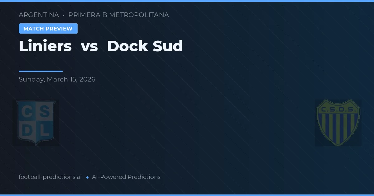 Liniers vs Dock Sud — pronóstico y previa del partido