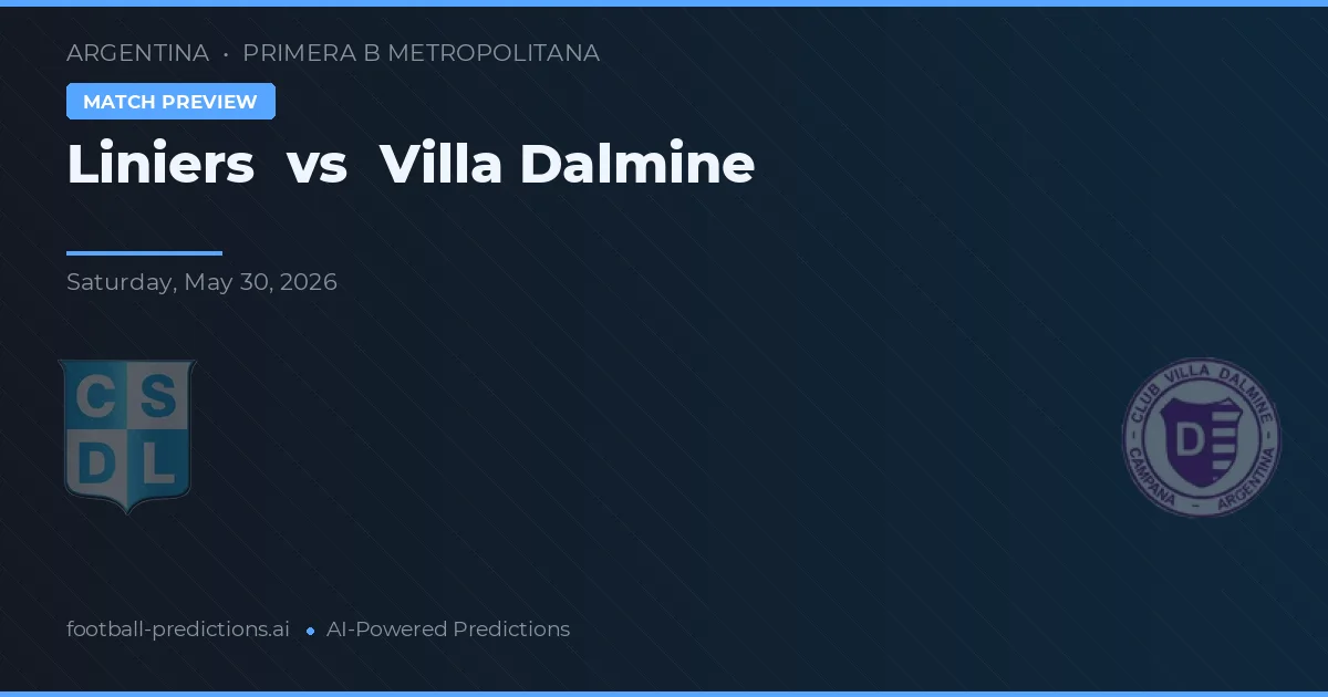 Liniers vs Villa Dálmine — pronóstico y previa del partido