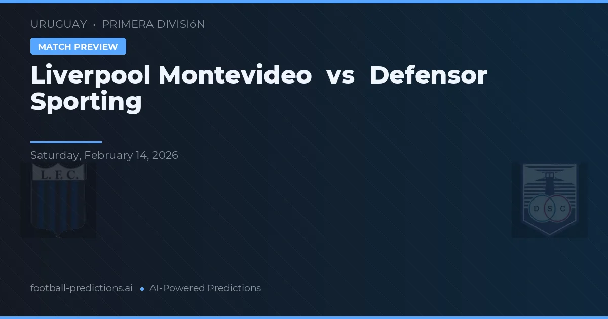 Liverpool de Montevideo vs Defensor Sporting — pronóstico y previa del partido