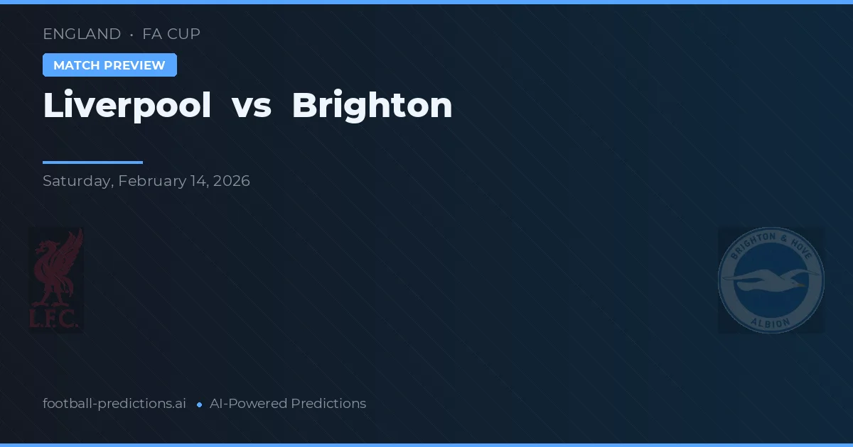 Liverpool vs Brighton — pronóstico y previa del partido