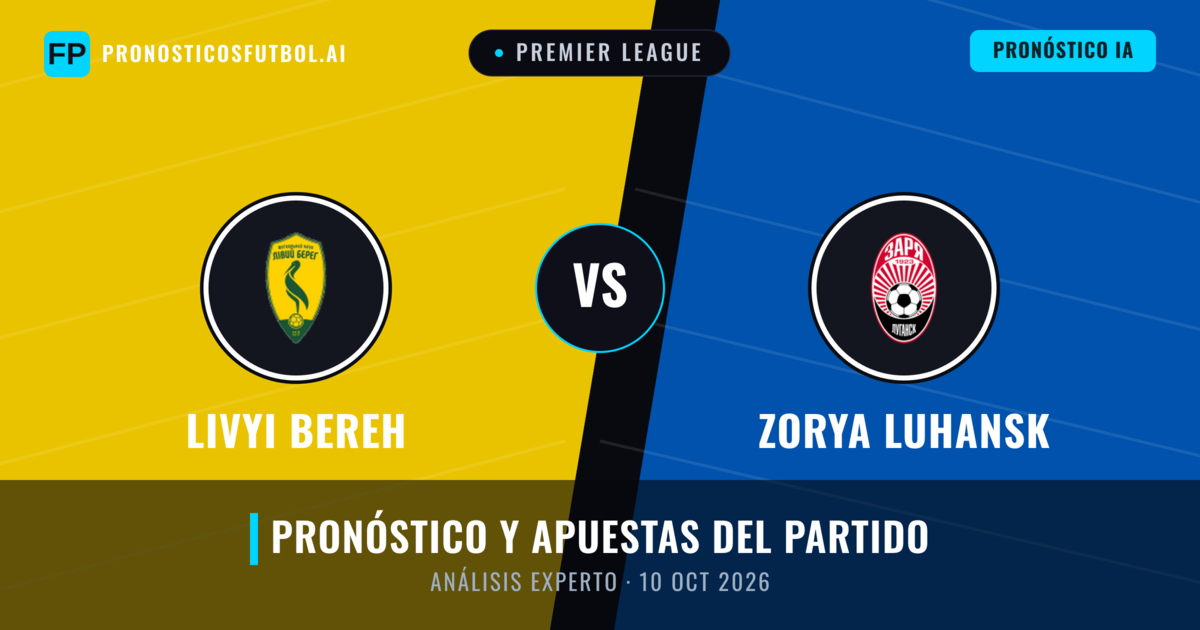 Livyi Bereh vs Zorya Luhansk — pronóstico y previa del partido