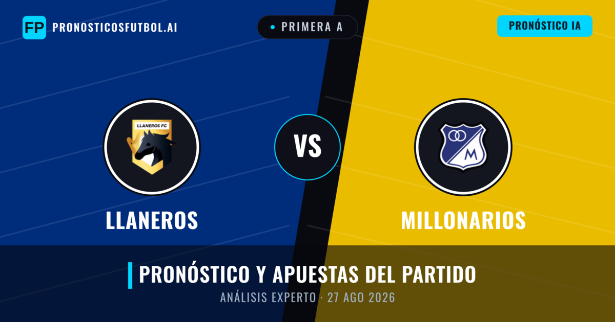 Llaneros vs Millonarios — pronóstico y previa del partido
